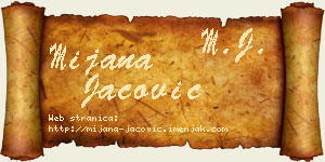 Mijana Jačović vizit kartica